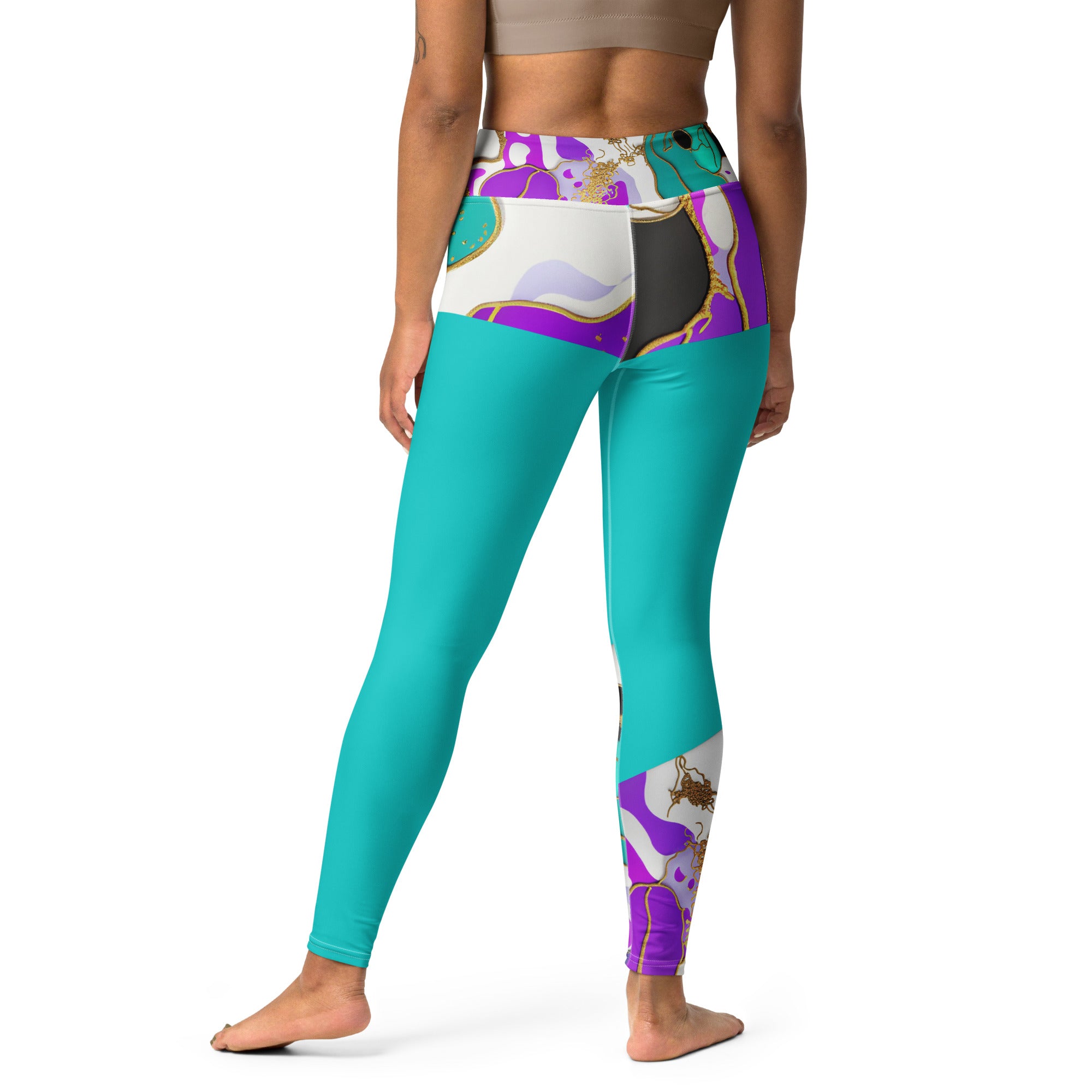 Arty Yoga Pants. Gym or Workout High Waist Leggings. "Artz" Streetwear by WickedYo.